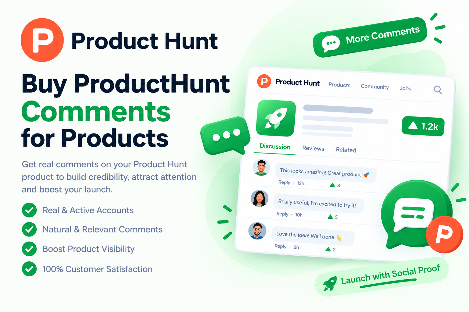 Product Hunt comment services